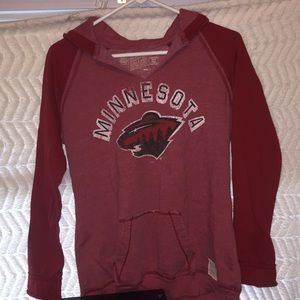 Red Minnesota Wild sweat shirt